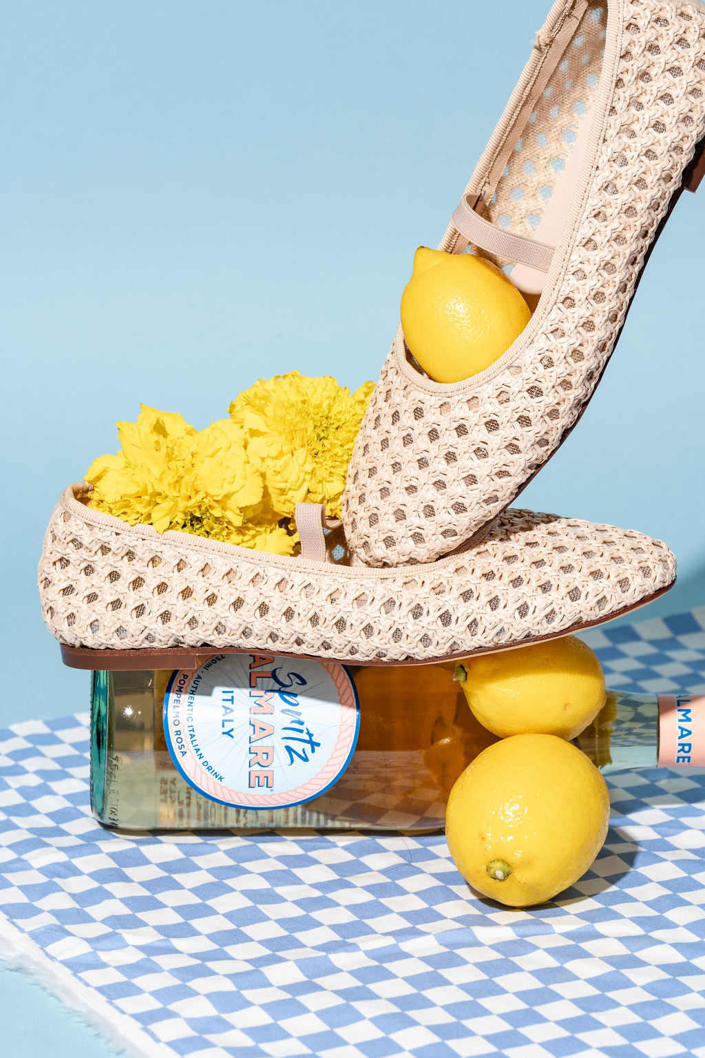 Monaco Raffia Ballet Flat