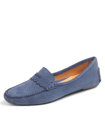 Janet Scalloped Penny Loafer Driving Shoe