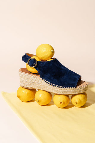 Stella Peep Toe Espadrille with Buckle Alternate View