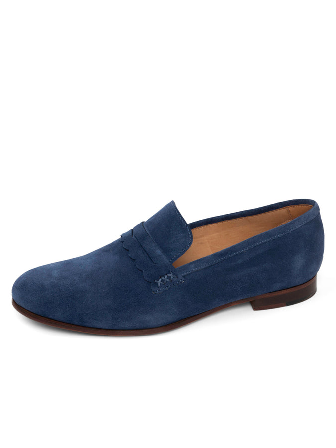 Patricia Green Women’s Blair Penny Loafer in Navy Suede