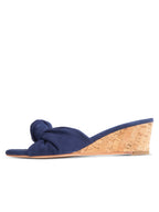 Savannah Knotted Bow Cork Wedge