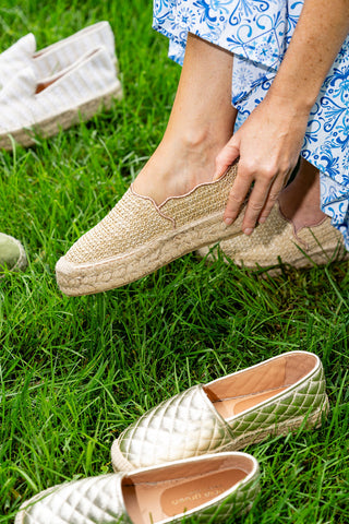 Abigail Scalloped Raffia Slip On Espadrille Alternate View