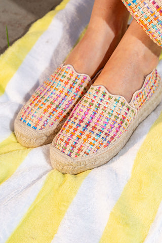 Abigail Scalloped Raffia Slip On Espadrille Alternate View
