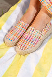 Abigail Scalloped Raffia Slip On Espadrille