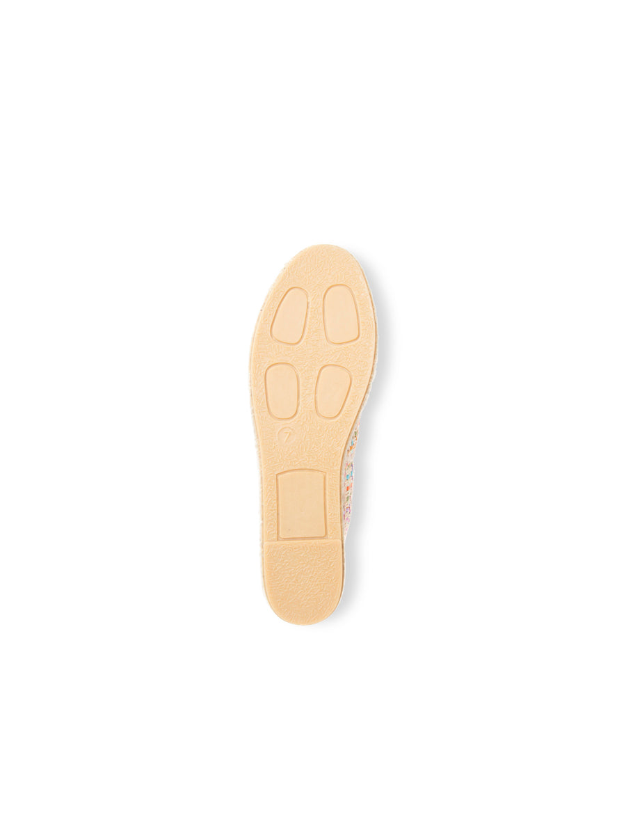 Abigail Scalloped Raffia Slip On Espadrille