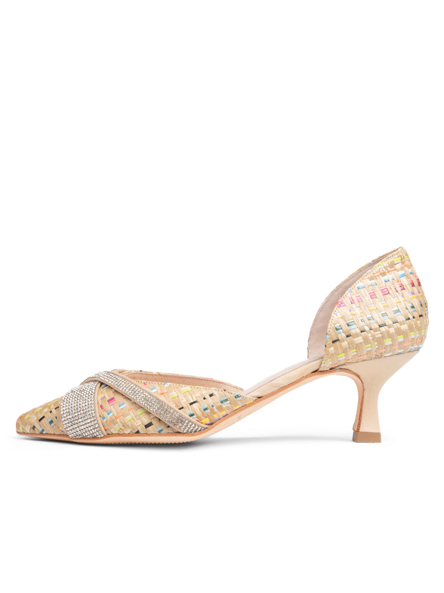 Milan Crystal d'Orsay Kitten Heel