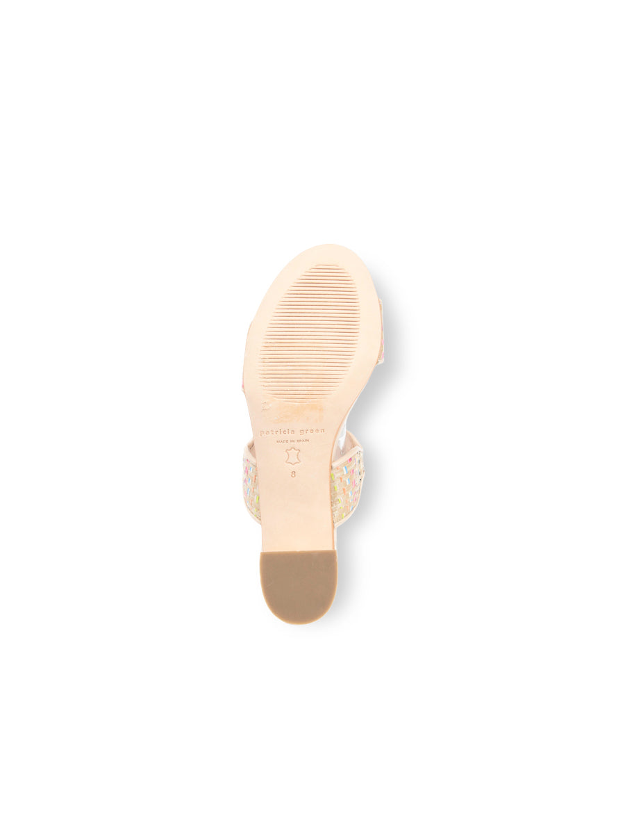 Palm Beach Block Heel Scalloped Sandal