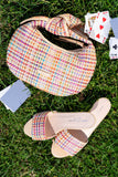 Portofino Raffia Kitten Heel Sandal