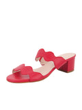 Palm Beach Block Heel Scalloped Sandal