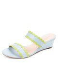 Panama Scalloped Trim Wedge