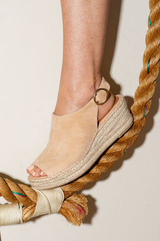 Stella Peep Toe Espadrille with Buckle Alternate View