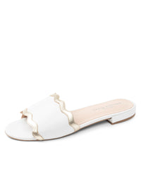 White/Gold Leather