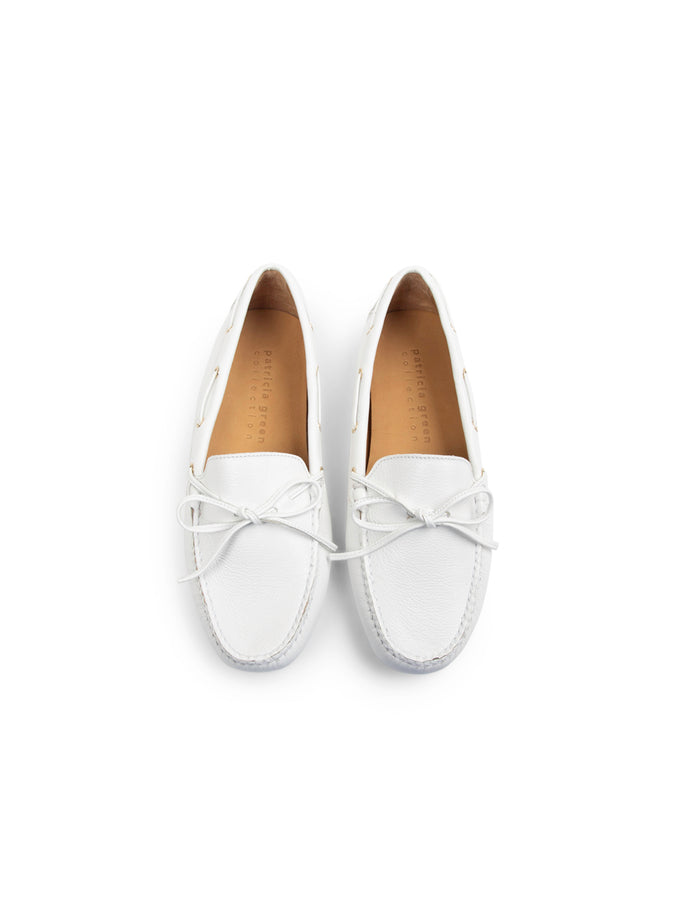 Patricia Green Henley Boat Shoe Driver White Leather / 10 Patricia Green Henley Boat Shoe Driver White Leather / 10
