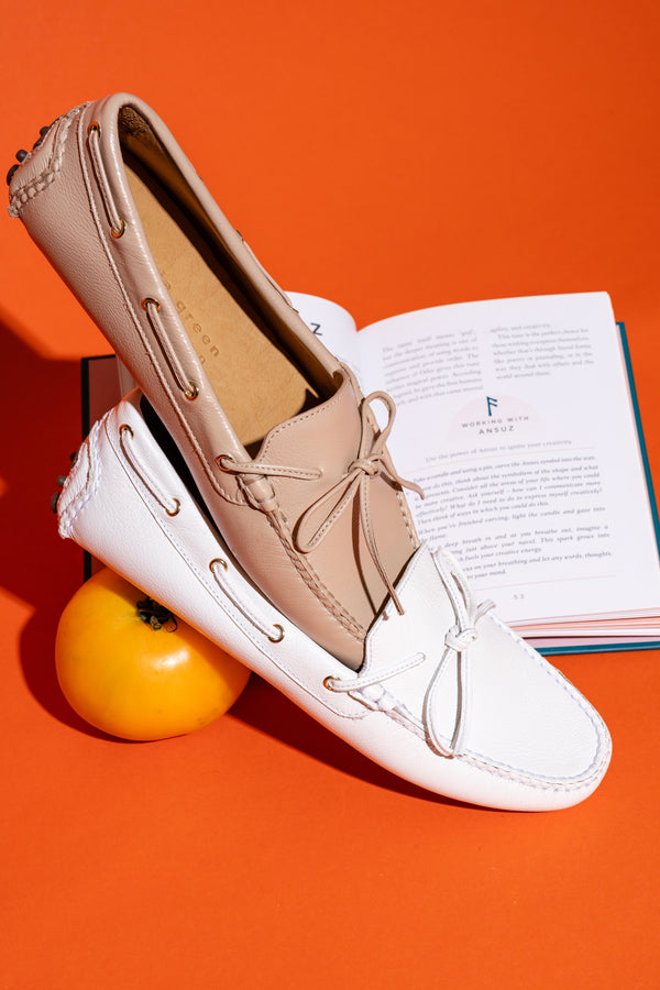 Patricia Green Henley Boat Shoe Driver White Leather / 10 Patricia Green Henley Boat Shoe Driver White Leather / 10