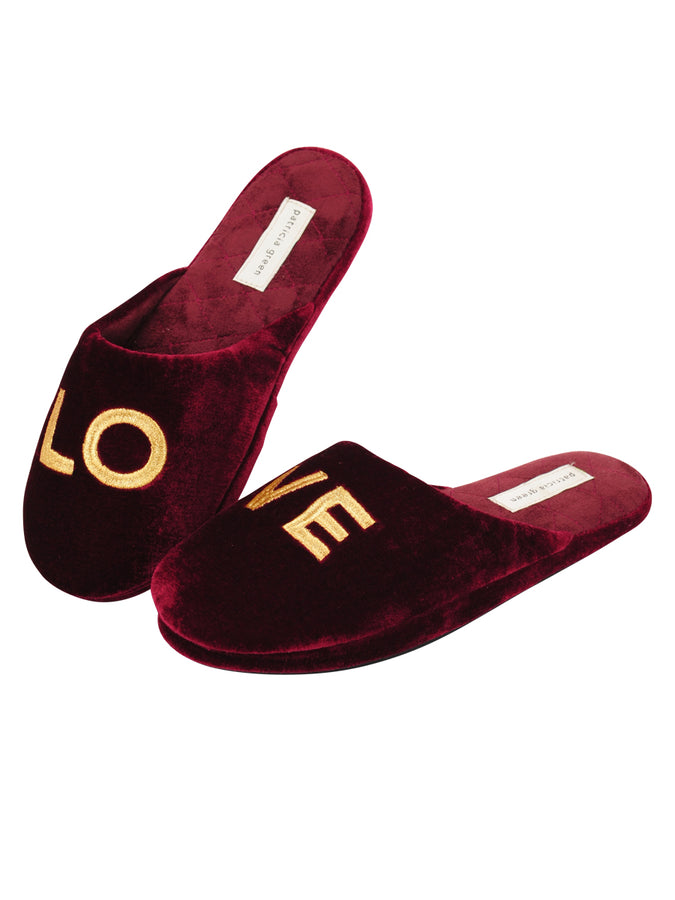 Love Embroidered Slipper